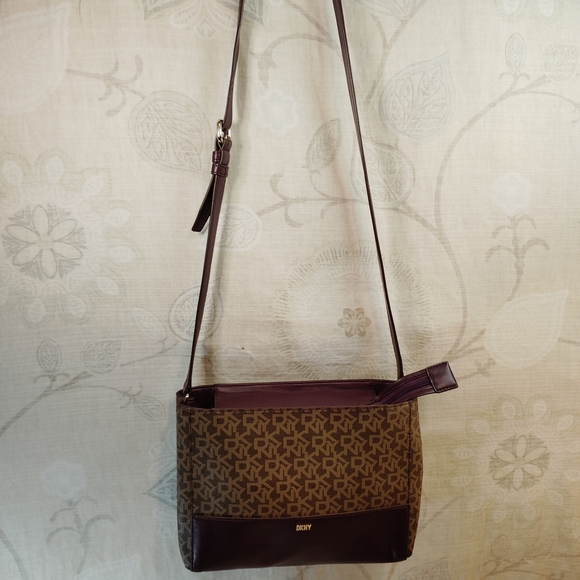 DKNY Crossbody Bag in Brown and Purple - Picture 4 of 5